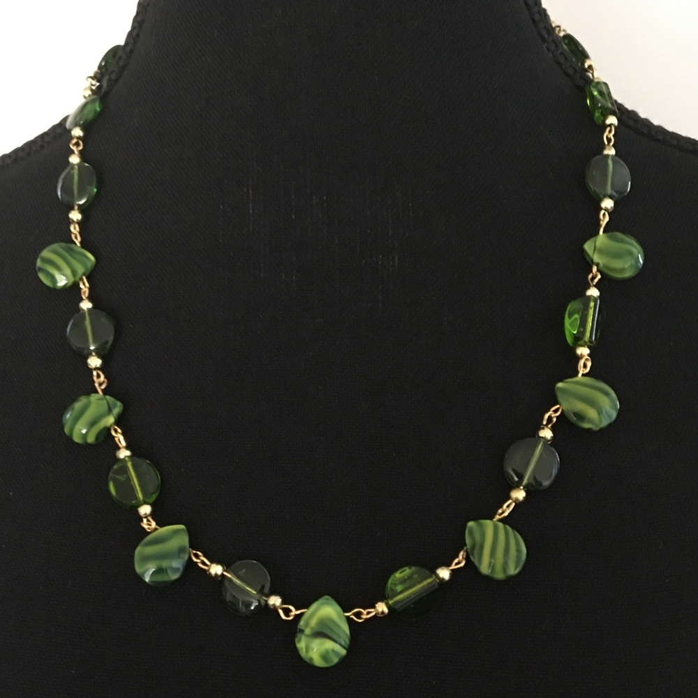 Green Is Golden Simply Elegant Handcrafted Necklace